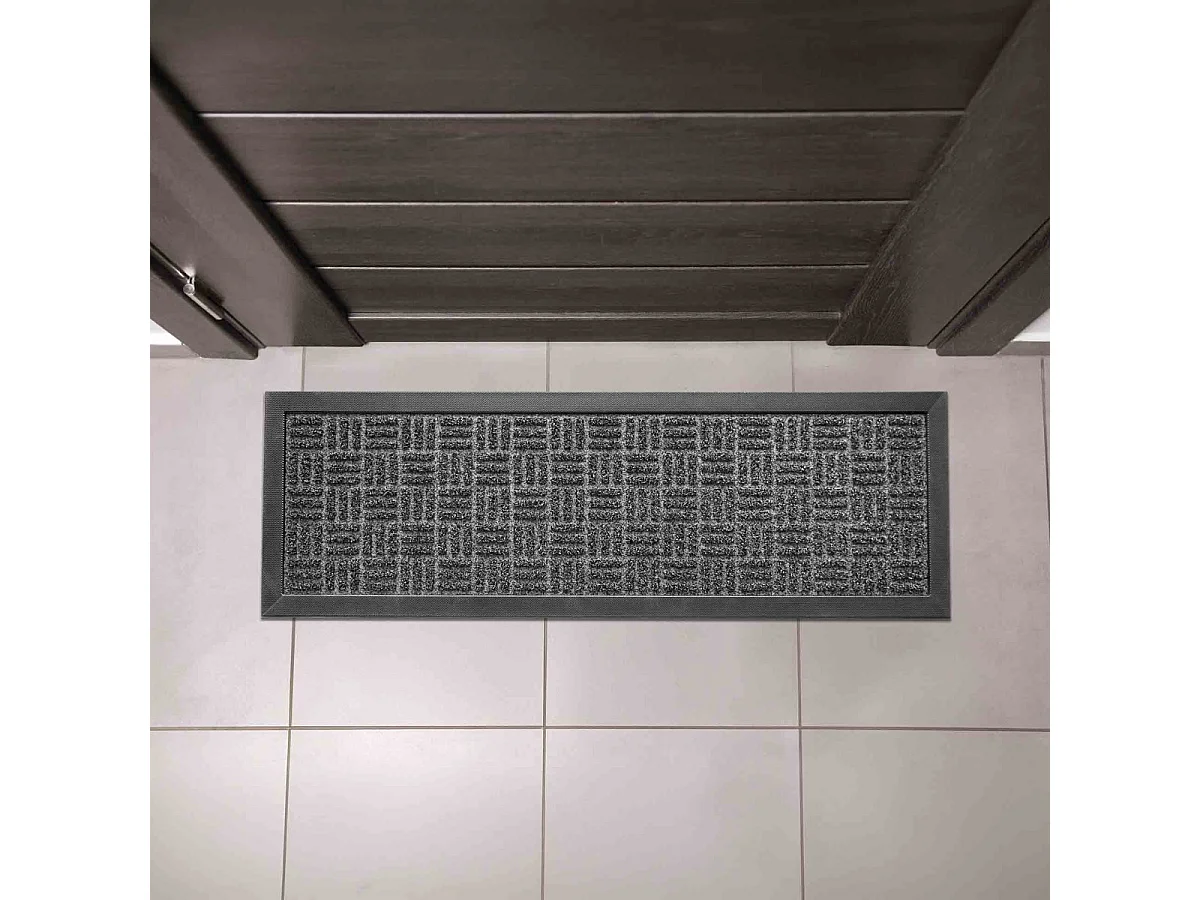 Tapis d'Entrée Grattoir "Jason" 25x75cm Noir