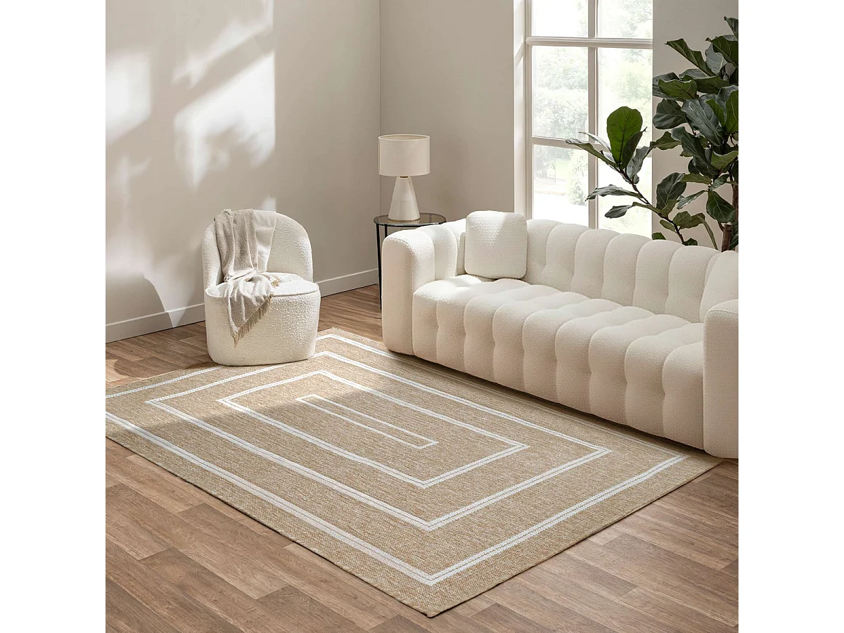 Tapis Tissé Plat "Belize" 160x230cm Naturel