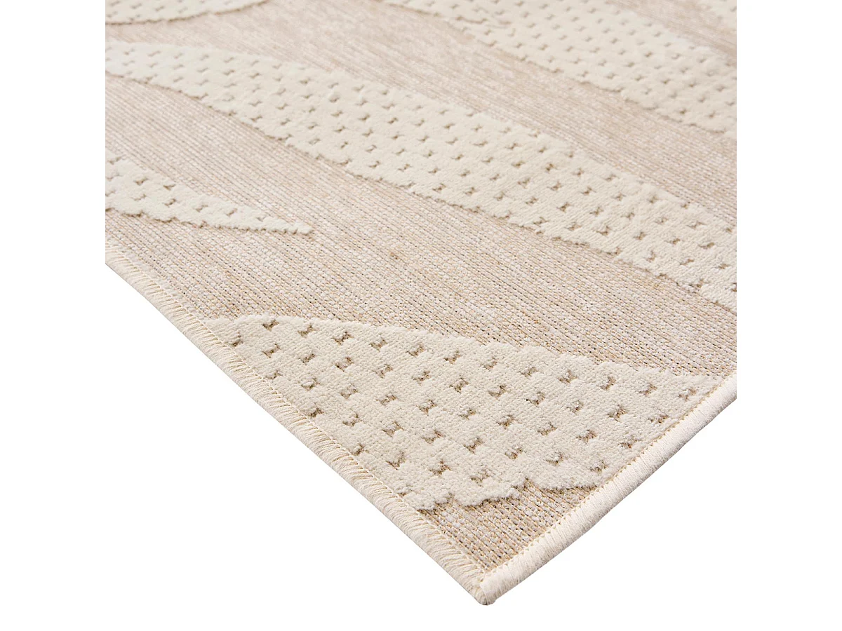 Tapis Déco Relief "Cancun" 140x200cm Naturel