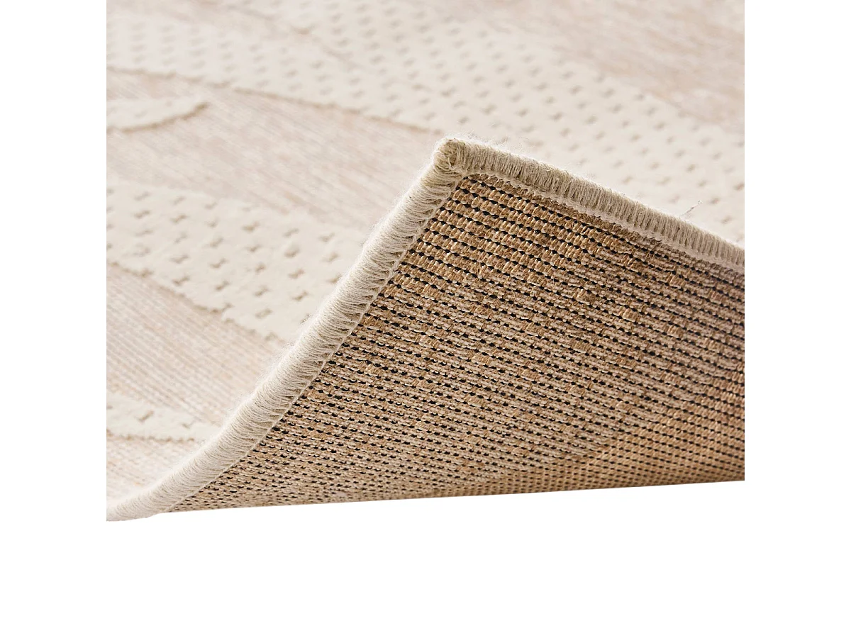 Tapis Déco Relief "Cancun" 140x200cm Naturel