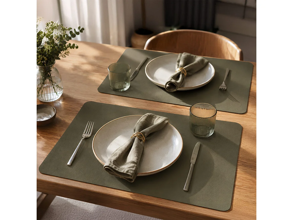 Set de Table Design "Bergame" 30x43cm Kaki