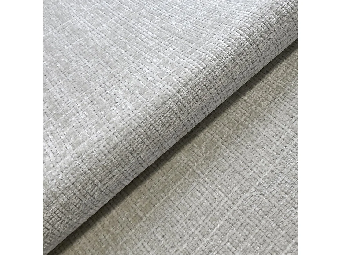 Élégant canapé d’angle avec fonction couchage et coffre de rangement, au style Japandi, en tissu chenille doux MELVANO