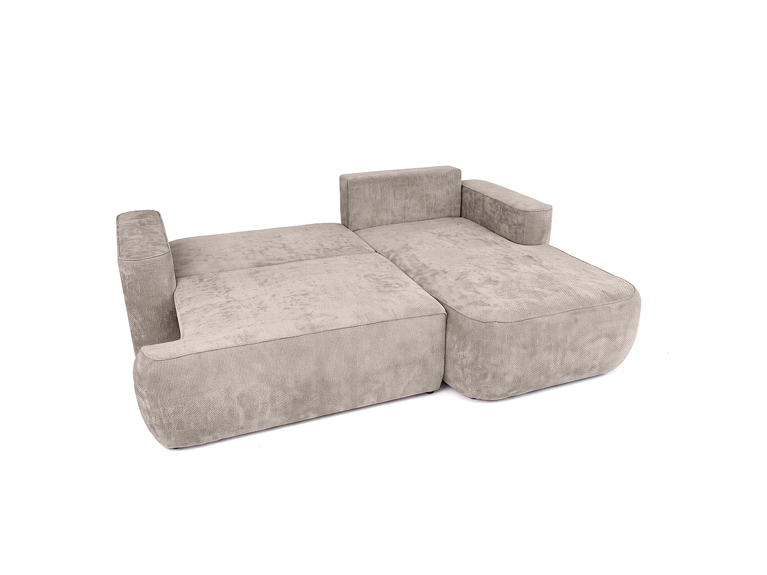 Narożnik Moon Mini z funkcją spania, tkanina Flow, prawy, taupe (01)
