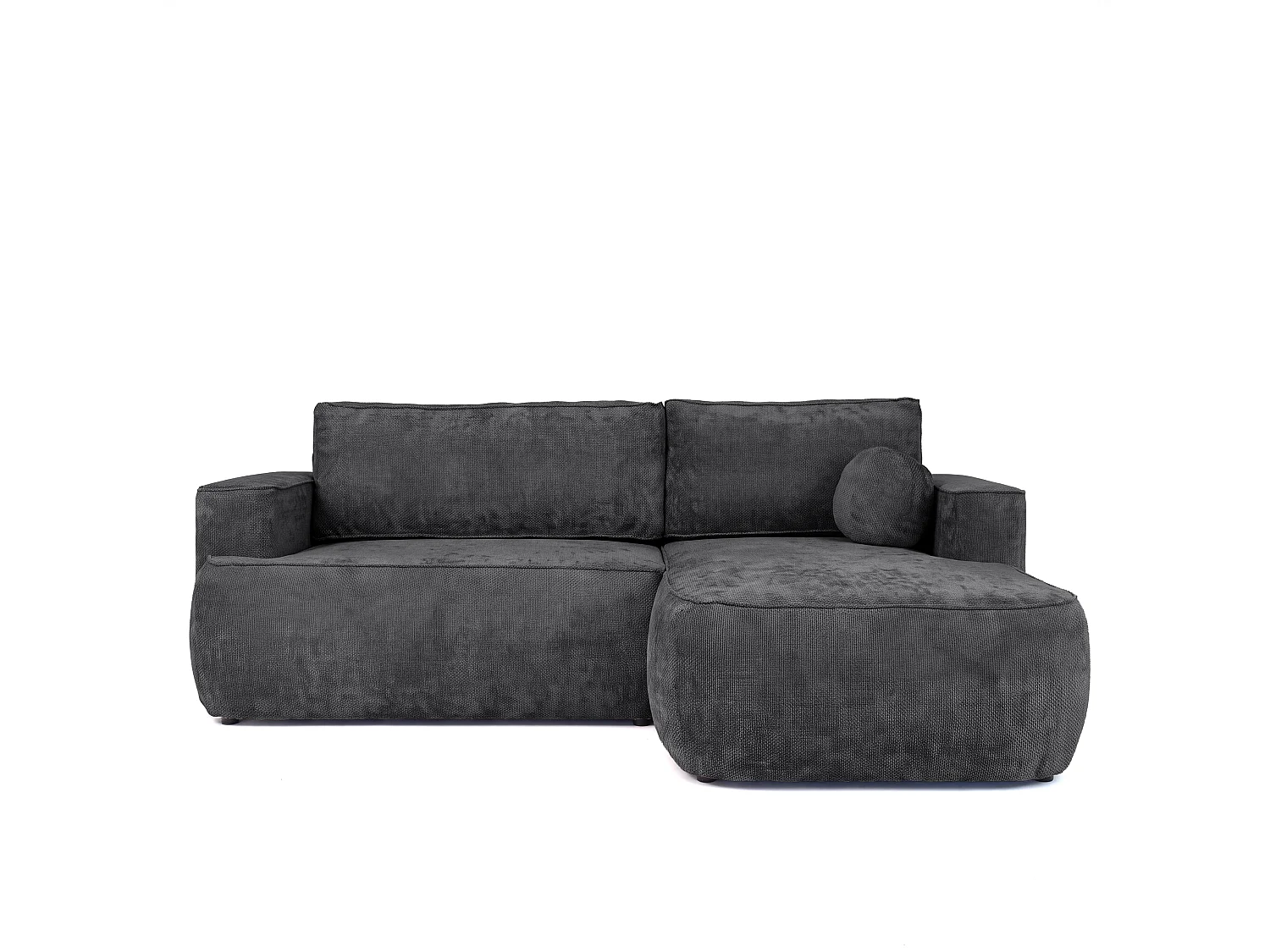 Narożnik Moon Mini z funkcją spania, tkanina Flow, prawy, antracyt (21)