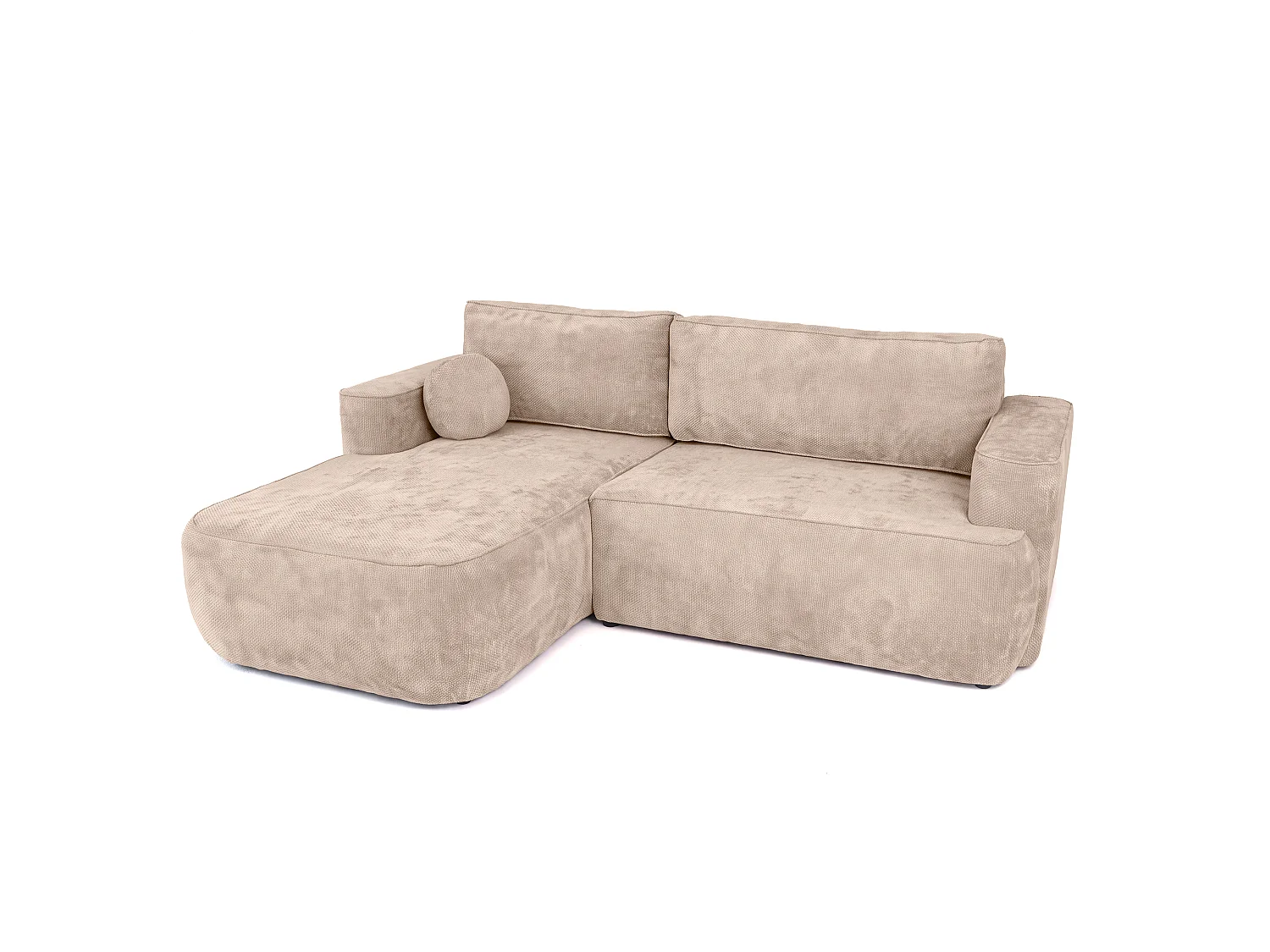 Moon Mini-Ecksofa mit Schlaffunktion, Stoff Flow, links, beige (02)