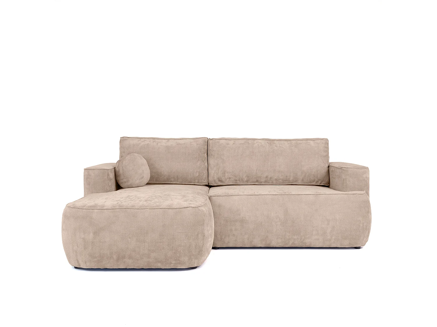 Moon Mini-Ecksofa mit Schlaffunktion, Stoff Flow, links, beige (02)