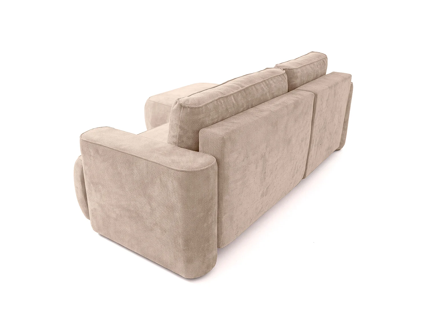 Moon Mini-Ecksofa mit Schlaffunktion, Stoff Flow, links, beige (02)