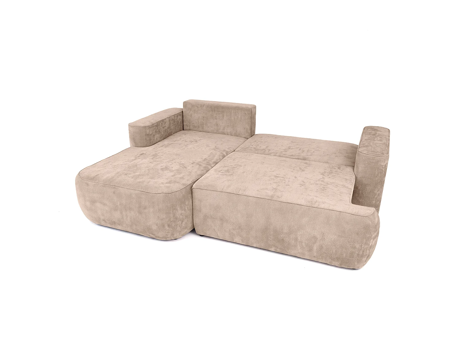 Moon Mini-Ecksofa mit Schlaffunktion, Stoff Flow, links, beige (02)