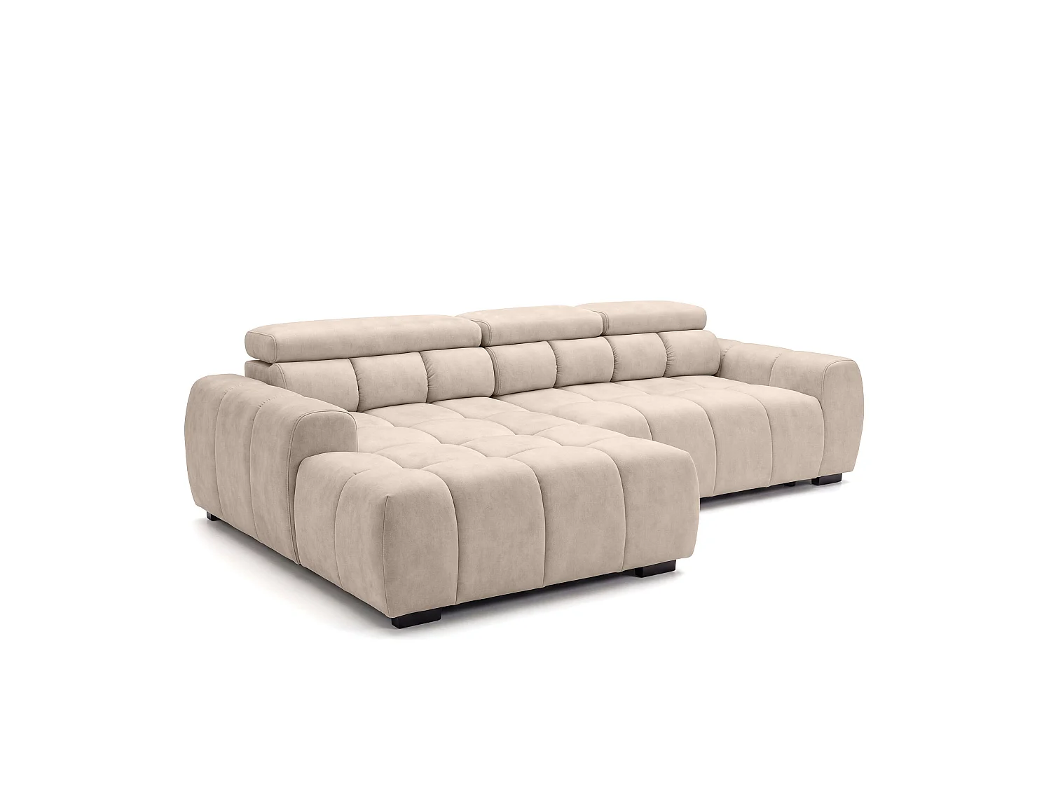 Aldo-hoekbank met slaapfunctie, links, Salvador WR-stof, beige (01)
