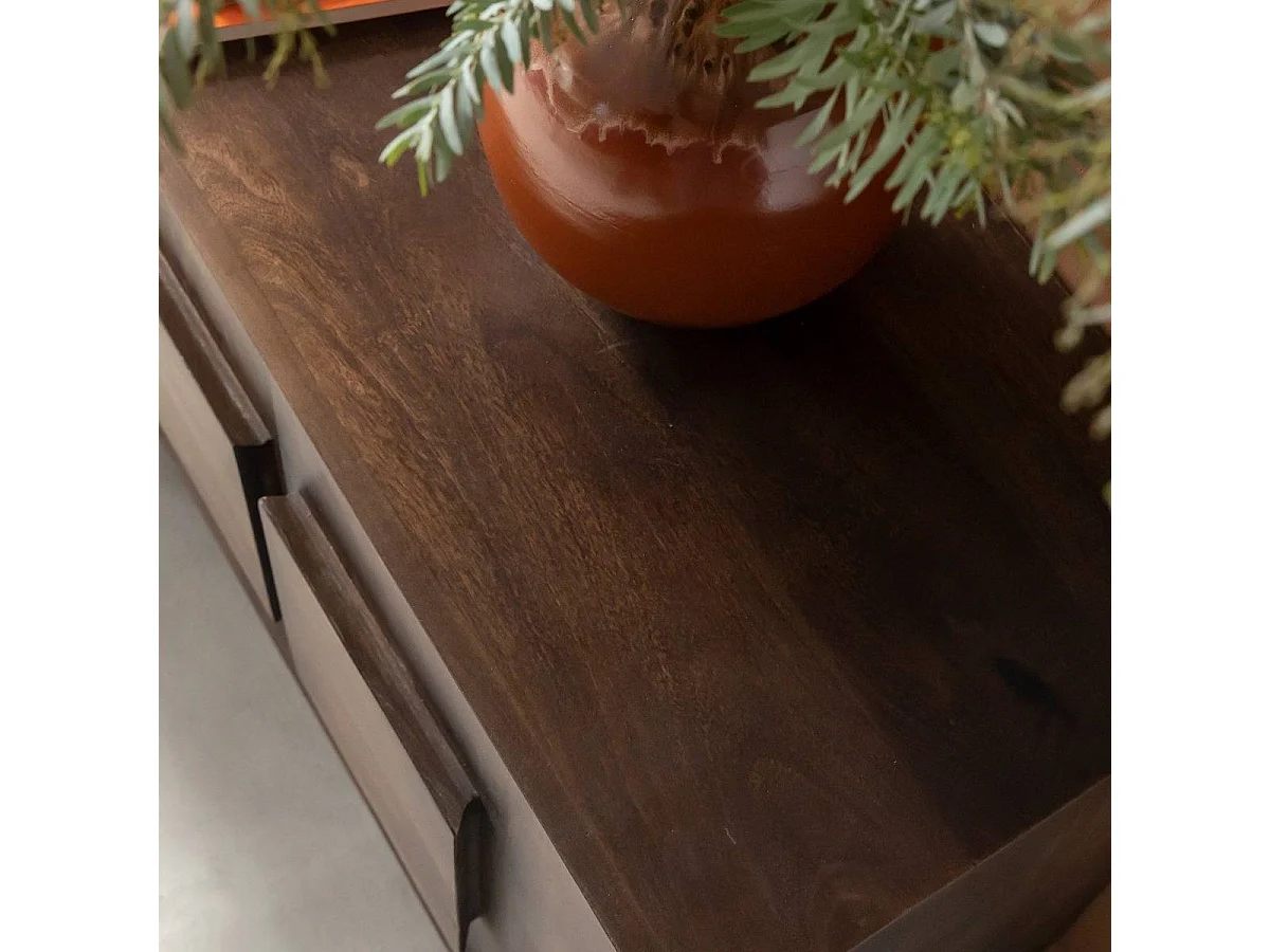 Buffet en bois de manguier foncé Hestia