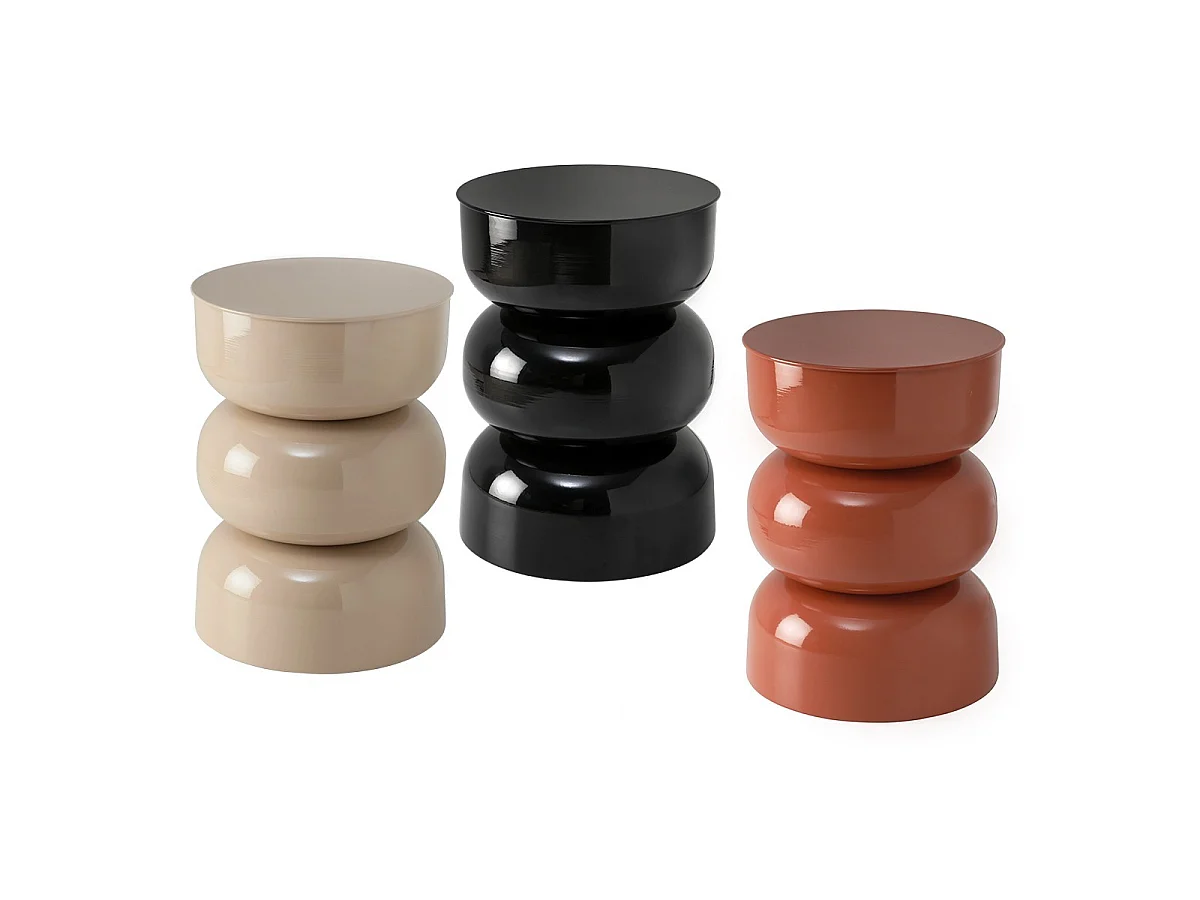 Bout de canapé en métal laqué H50 cm - ELLA
