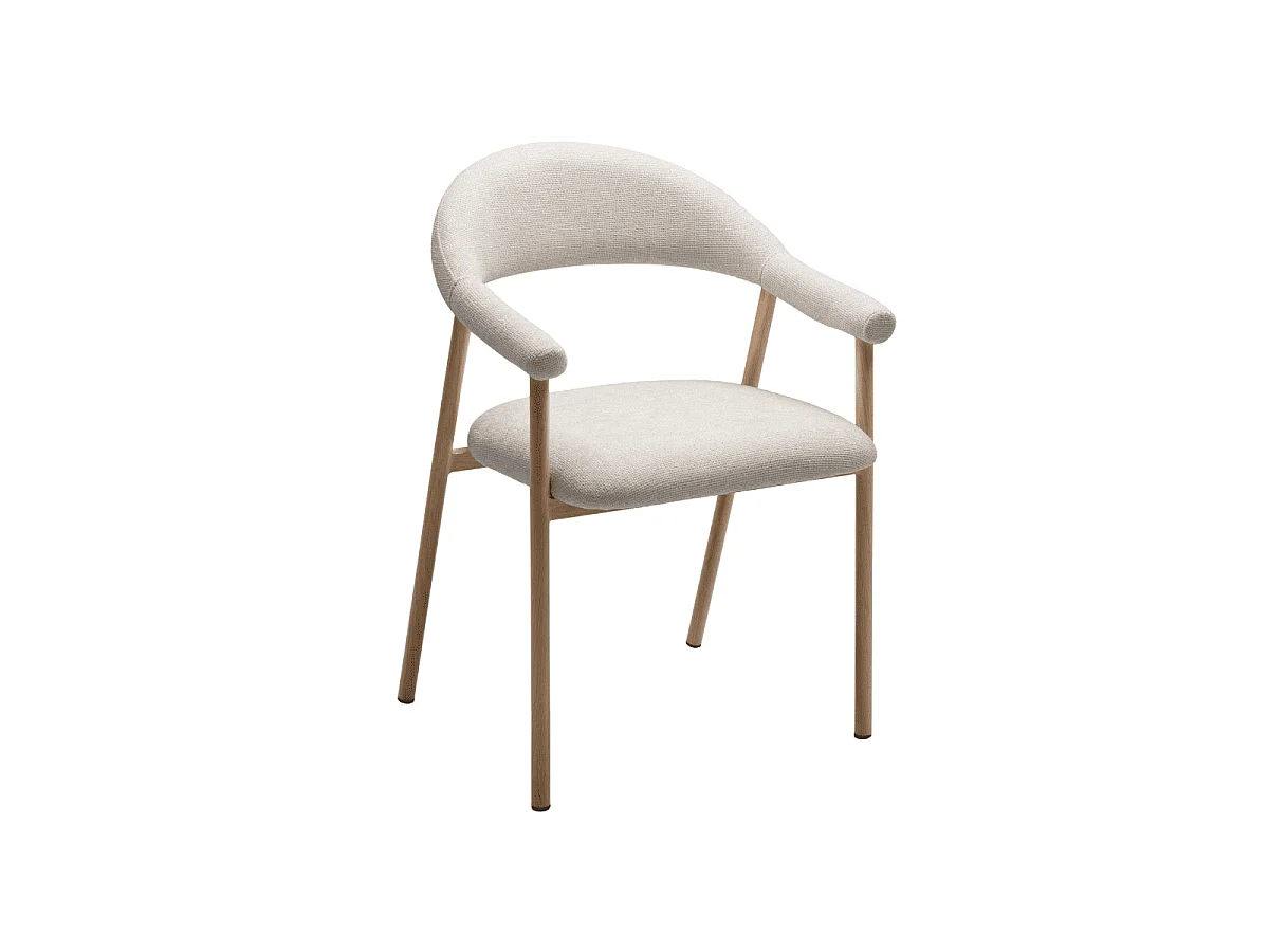 Set van 2 stoelen in boucléstof, B56 cm - AREN