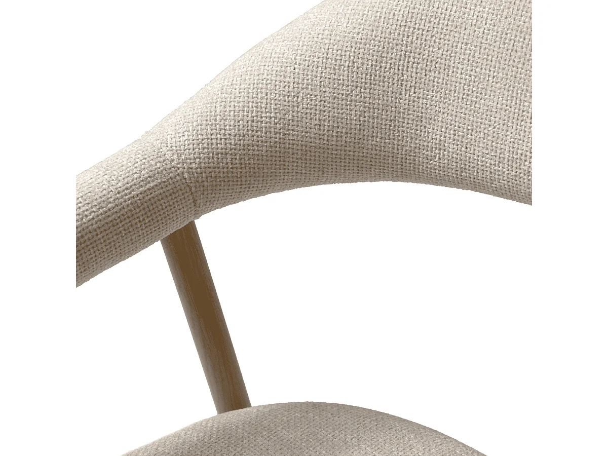 Set van 2 stoelen in boucléstof, B56 cm - AREN