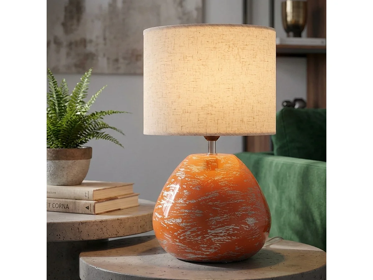 Oranje tafellamp in moderne stijl, 30x49 cm
