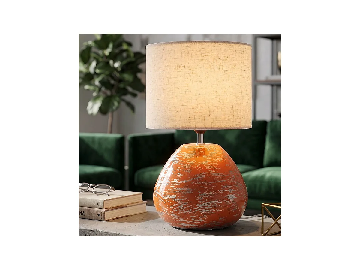 Oranje tafellamp in moderne stijl, 30x49 cm