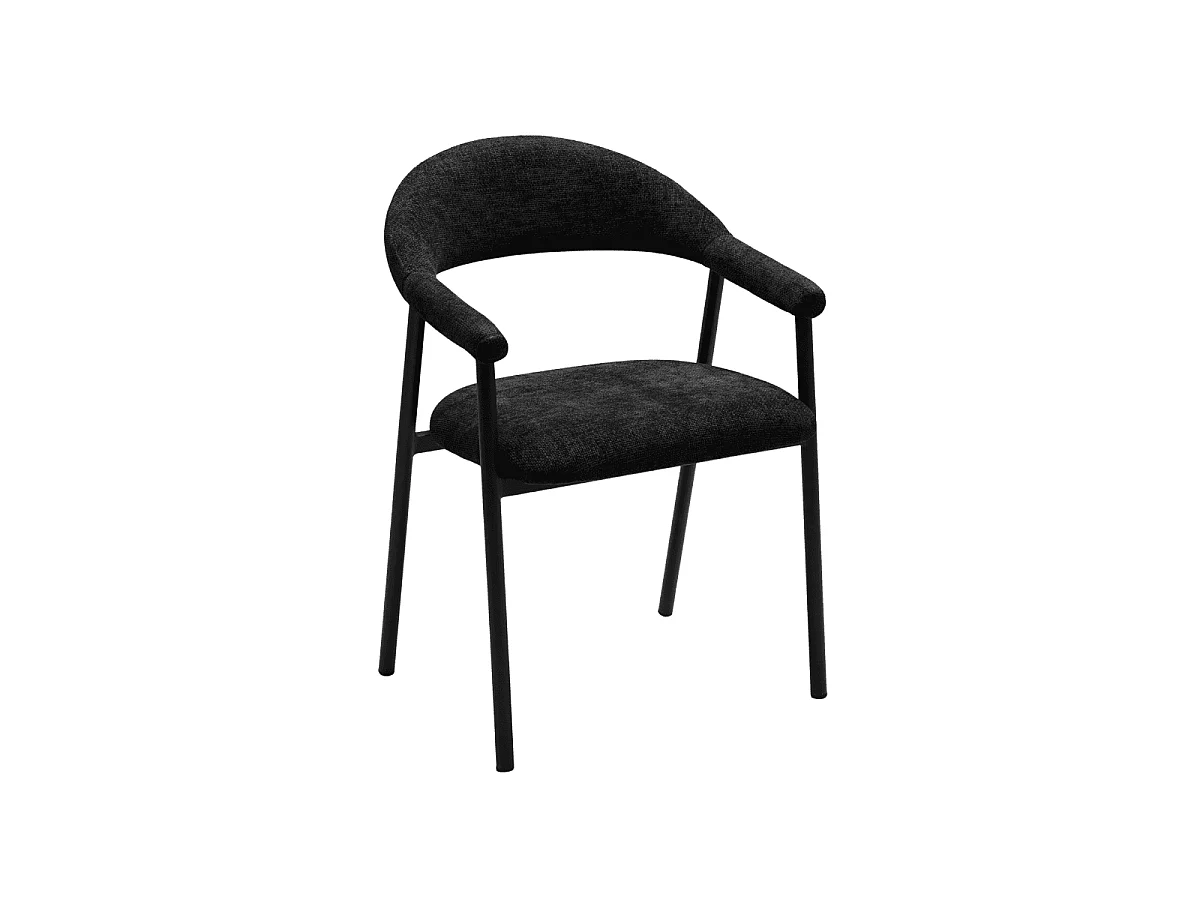 Set van 2 stoelen in boucléstof, B56 cm - AREN