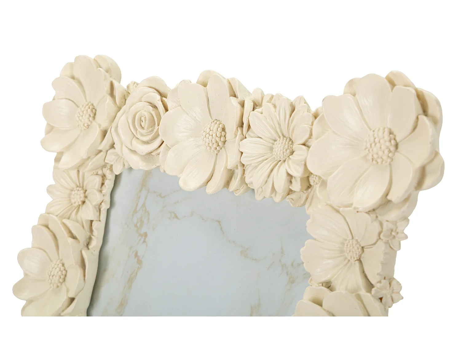 Cornice con fiori in rilievo cm 23,6x2,4x28,9