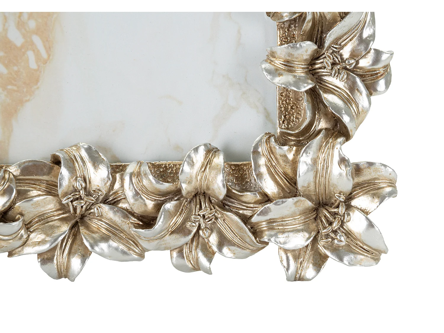 Cornice stile glamour con fiori  cm 22x2,2x27,3
