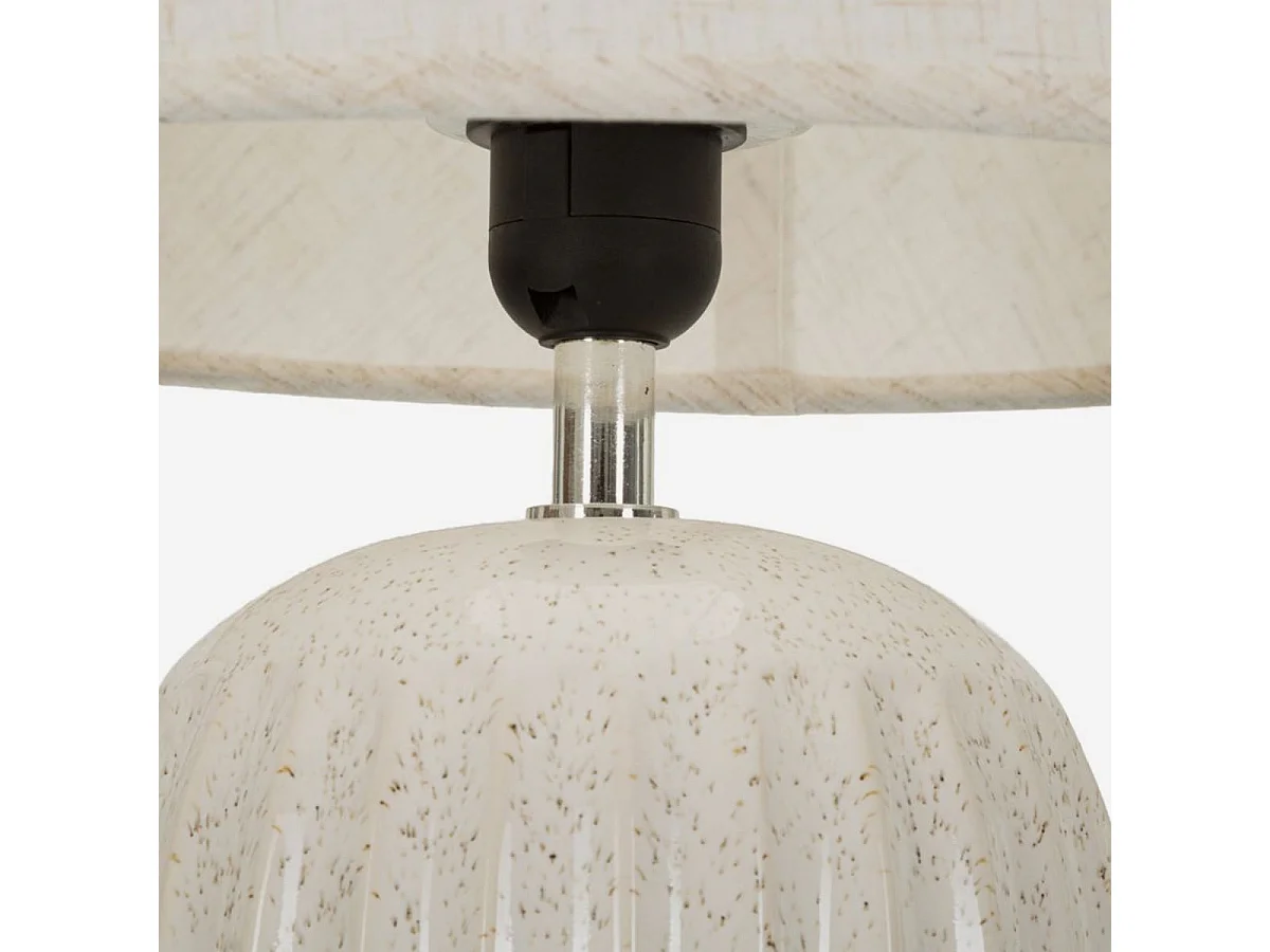 Lampe de table en céramique et polyester Tiered Peach Poise