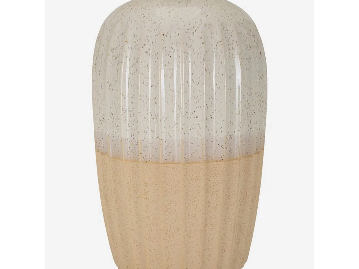 Lampe de table en céramique et polyester Tiered Peach Poise
