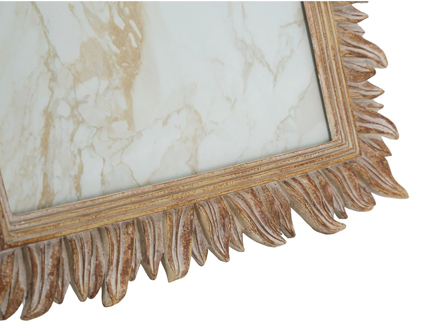Cornice con piume bohémien cm 27,7x2,6x32,6  (misura interna cm 20x25)