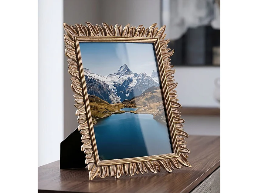 Cornice con piume bohémien cm 27,7x2,6x32,6  (misura interna cm 20x25)