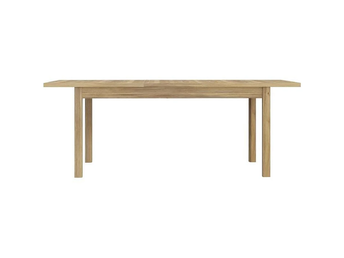 Table à manger extensible COMO en décor chêne, 160/207 cm, rectangulaire, ouverture synchronisée