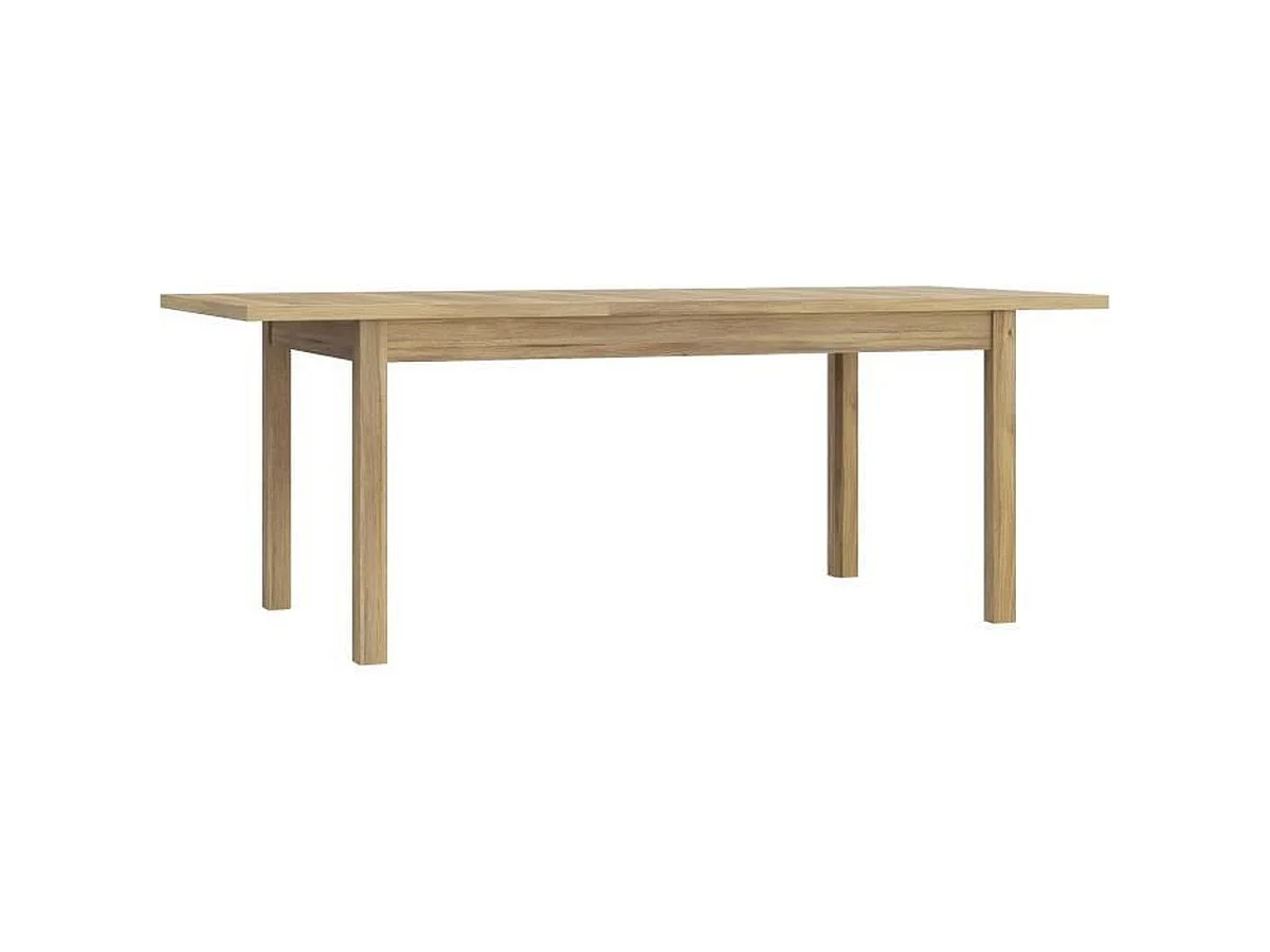 Table à manger extensible COMO en décor chêne, 160/207 cm, rectangulaire, ouverture synchronisée