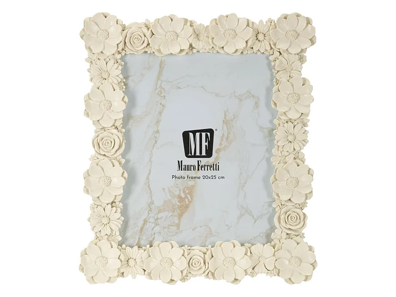 Cornice con fiori in rilievo cm 28,5x2,7x34  (misura interna cm 20x25)
