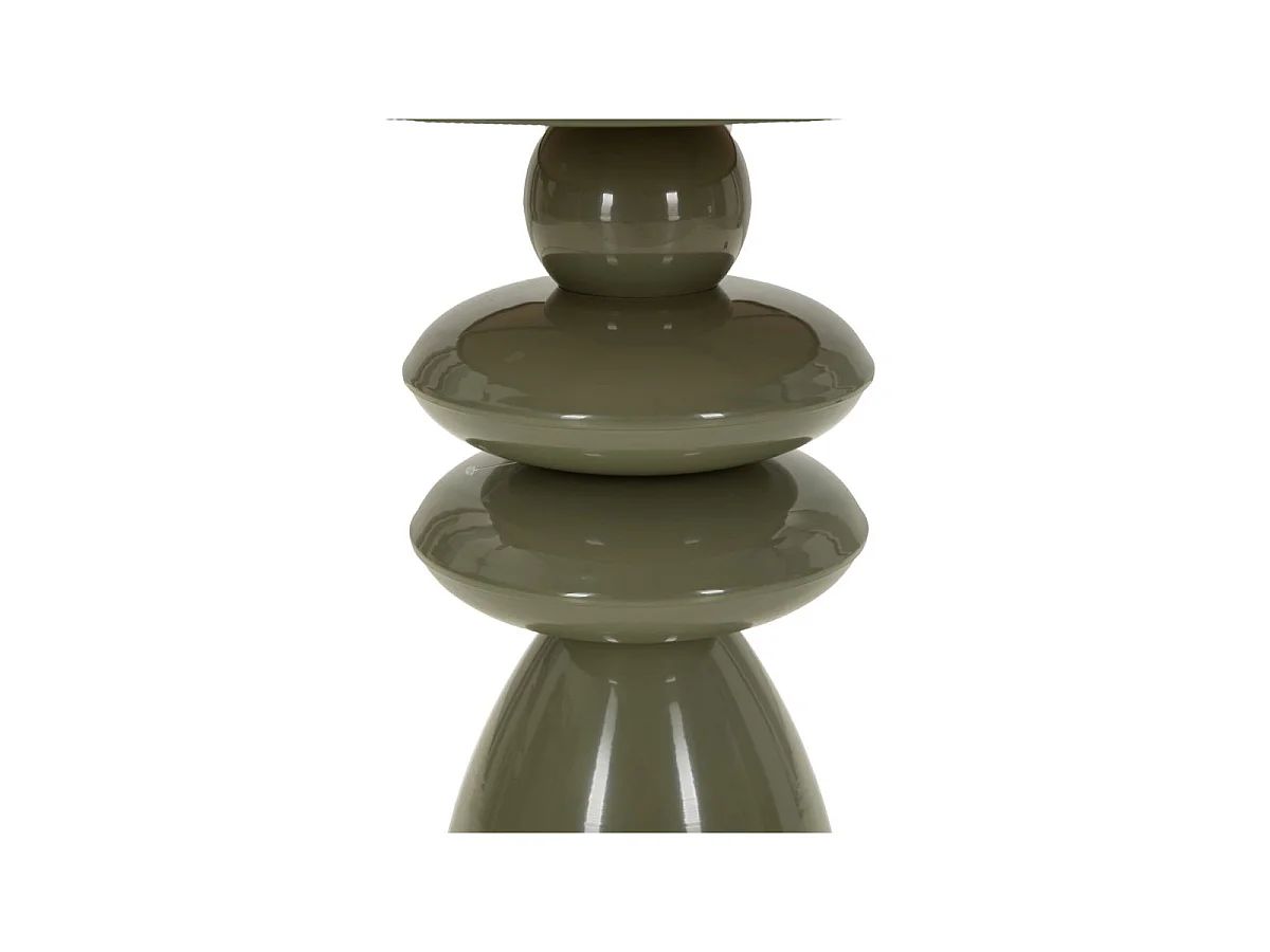 Table d'Appoint Totem en Métal "Pila" 49cm Vert