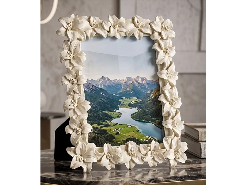Cornice floreale romantica cm 22x2,2x27,3 (misura interna cm 15x20)