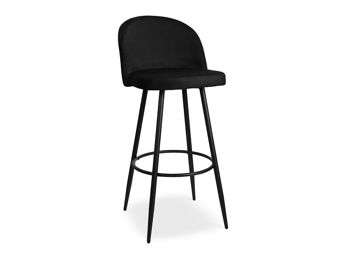 Lot de 2 chaises de bar velours L52 cm - HOUNDI