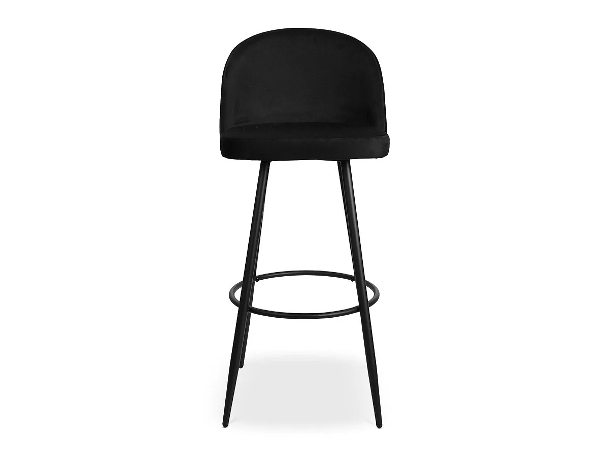 Lot de 2 chaises de bar velours L52 cm - HOUNDI