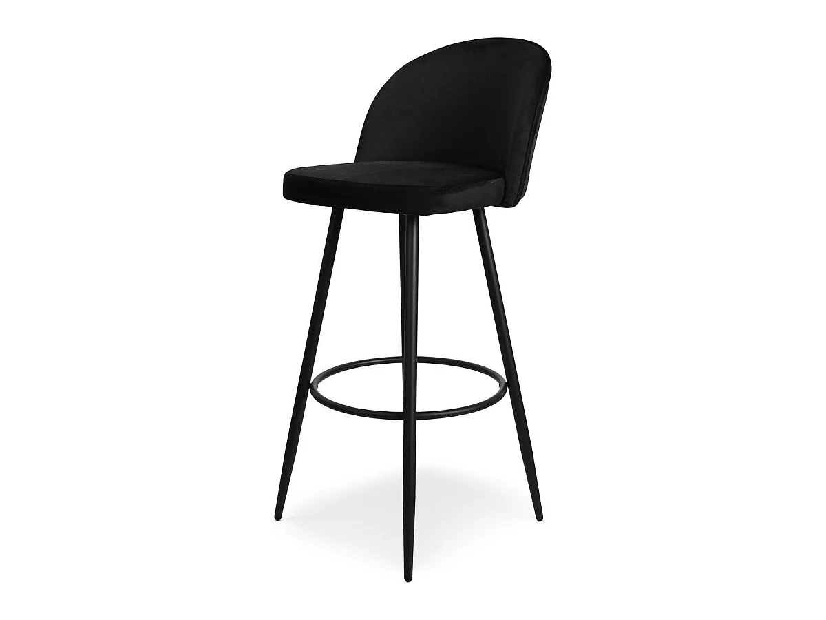 Lot de 2 chaises de bar velours L52 cm - HOUNDI