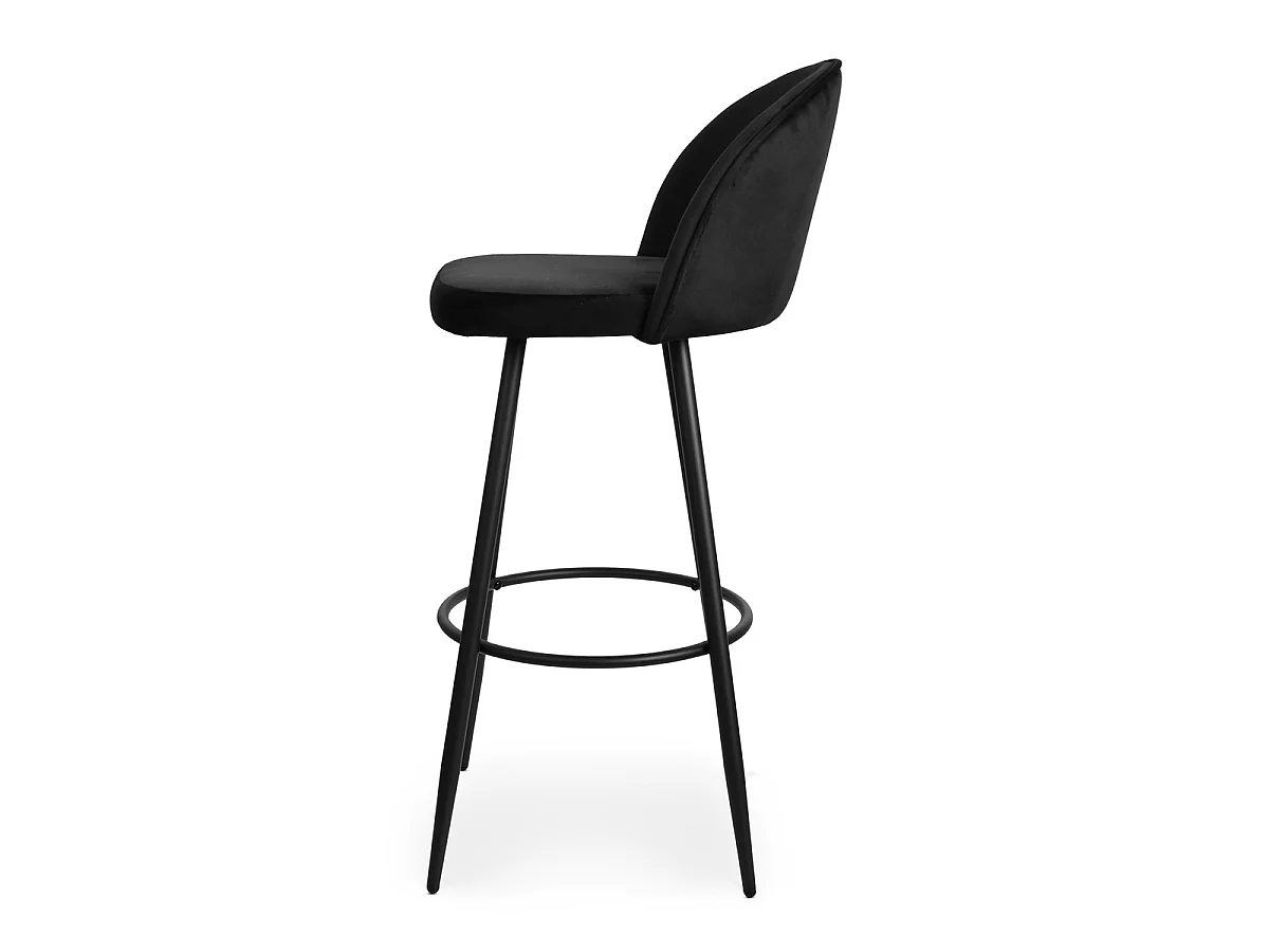 Lot de 2 chaises de bar velours L52 cm - HOUNDI