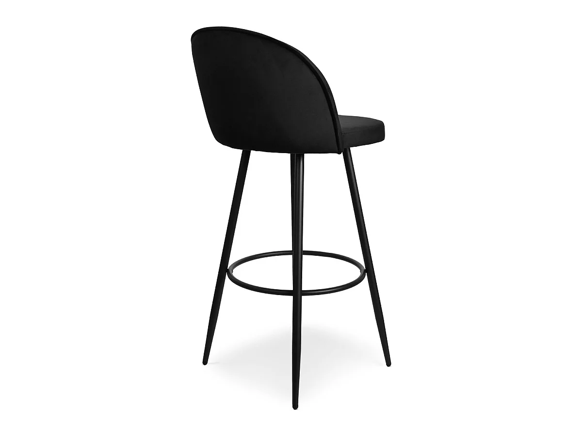 Lot de 2 chaises de bar velours L52 cm - HOUNDI