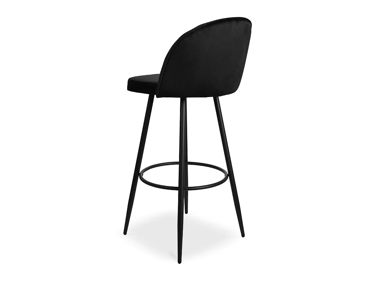 Lot de 2 chaises de bar velours L52 cm - HOUNDI
