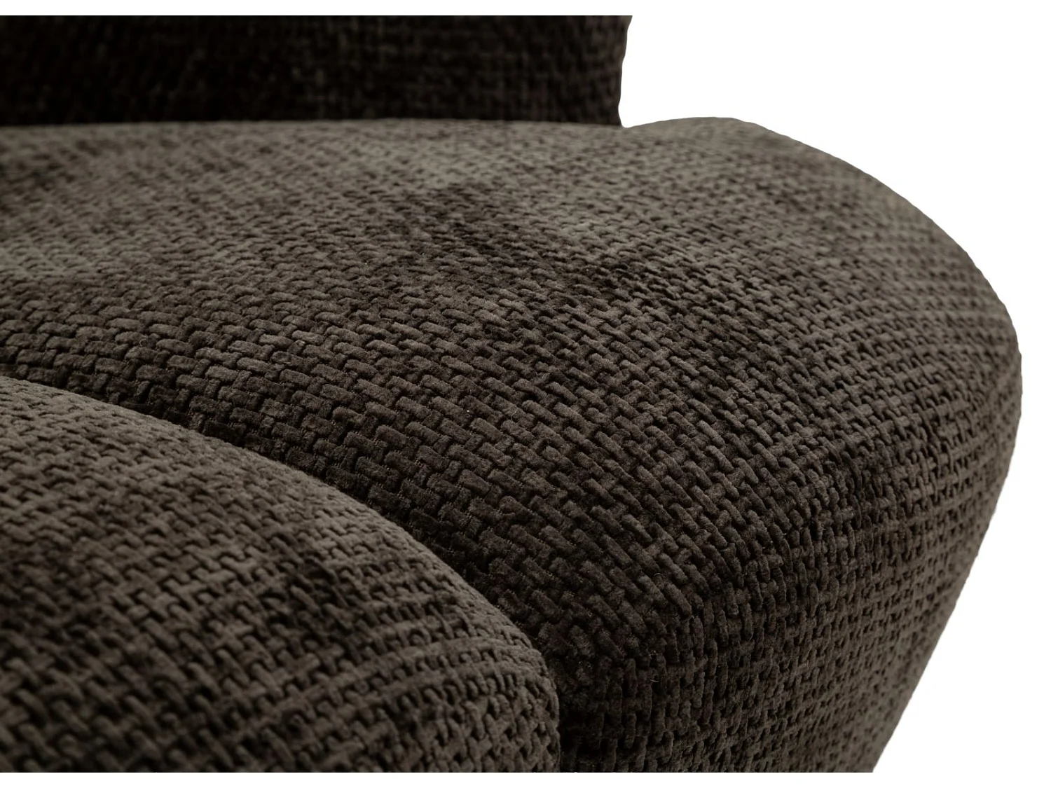 Zwarte draaibare fauteuil in retrostijl, 86x77x92 cm