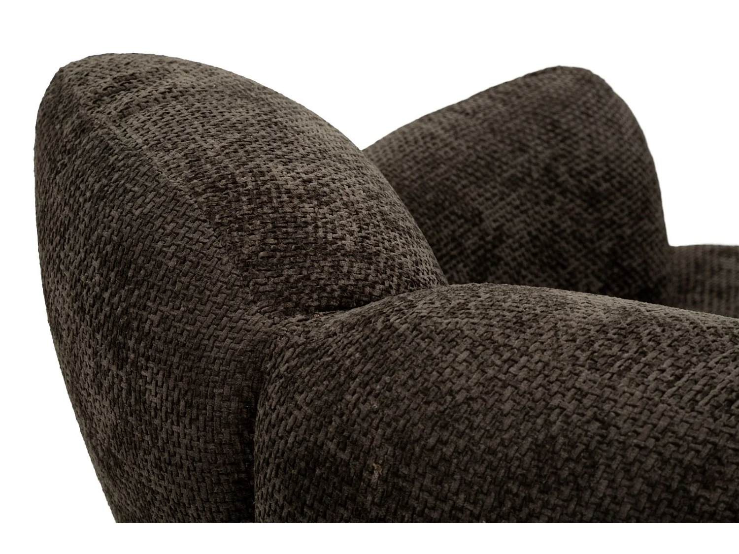 Zwarte draaibare fauteuil in retrostijl, 86x77x92 cm