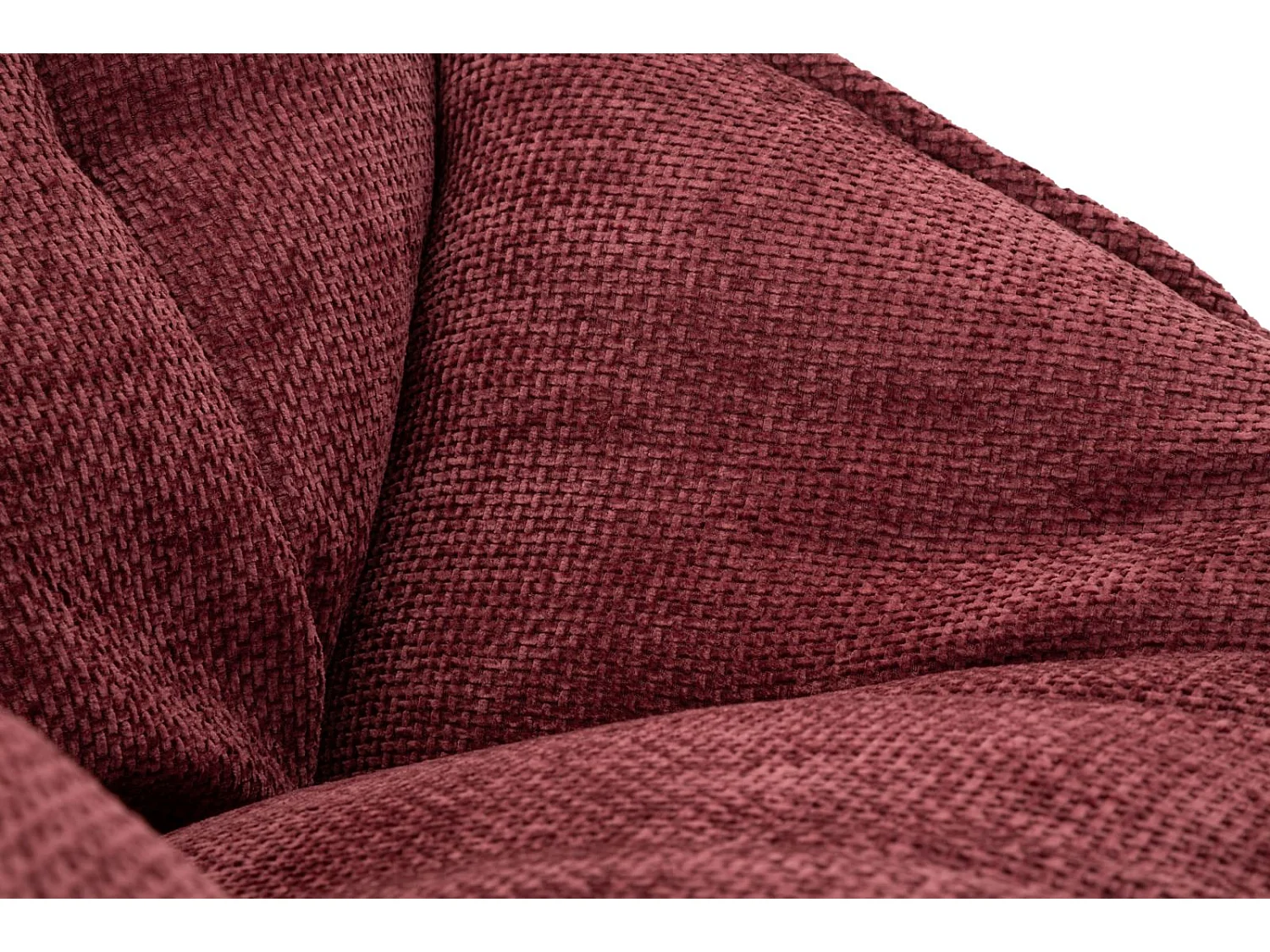 Fauteuil Pivotant Capitonné "Conca" 84cm Bordeaux