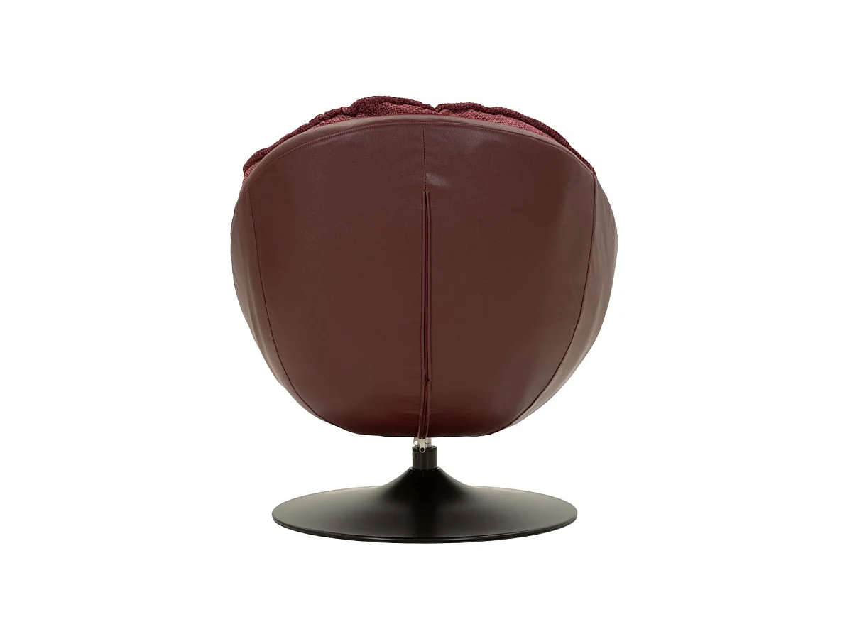 Fauteuil Pivotant Capitonné "Conca" 84cm Bordeaux