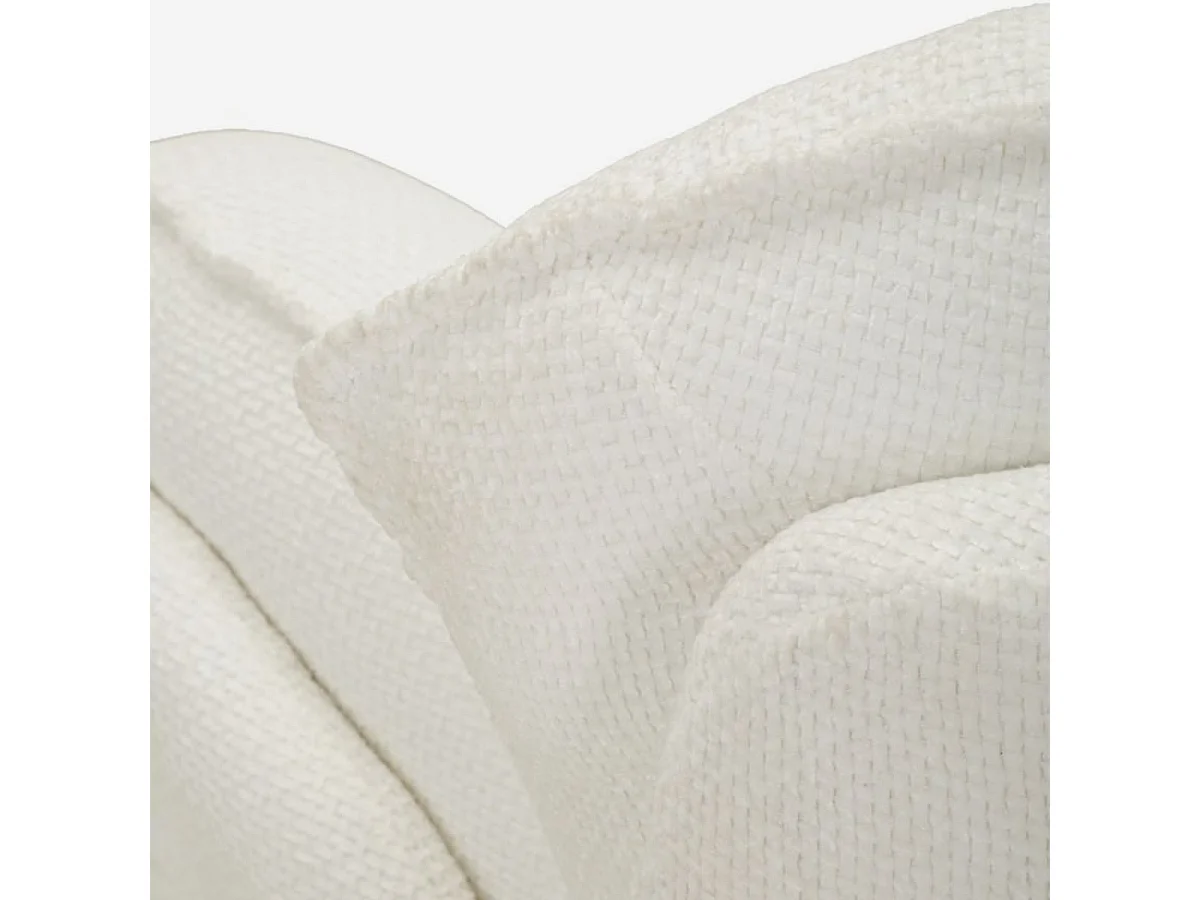 Fauteuil pivotant rétro rembourré pour salon Hamburg Poise - Blanc