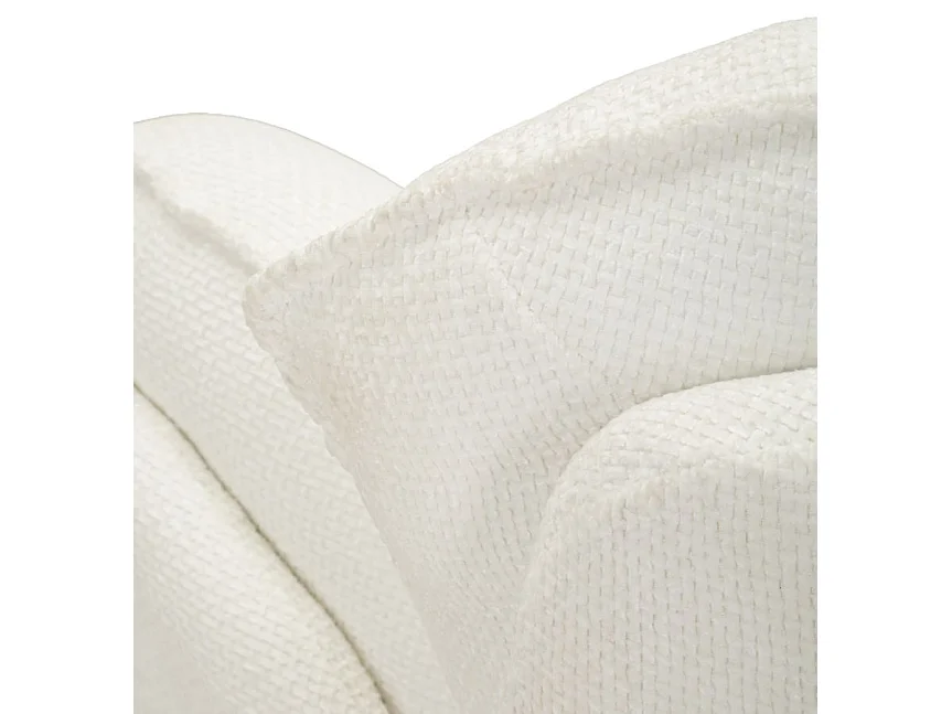Witte draaibare fauteuil in retrostijl, 85x80x81 cm