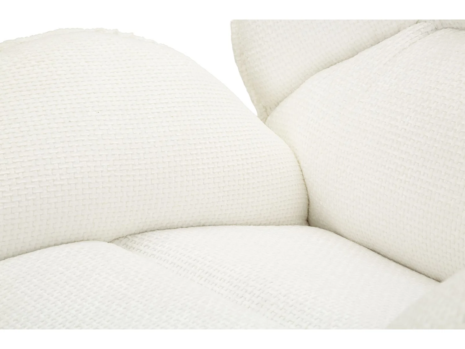 Witte draaibare fauteuil in retrostijl, 85x80x81 cm