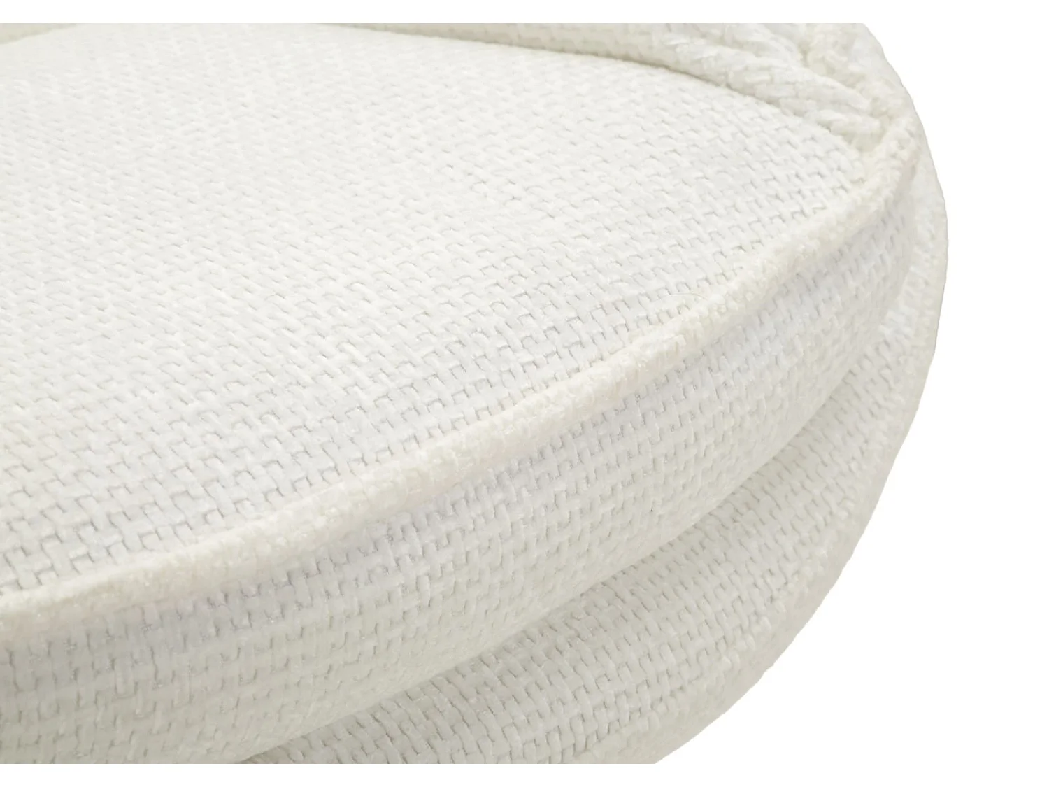 Witte draaibare fauteuil in retrostijl, 85x80x81 cm