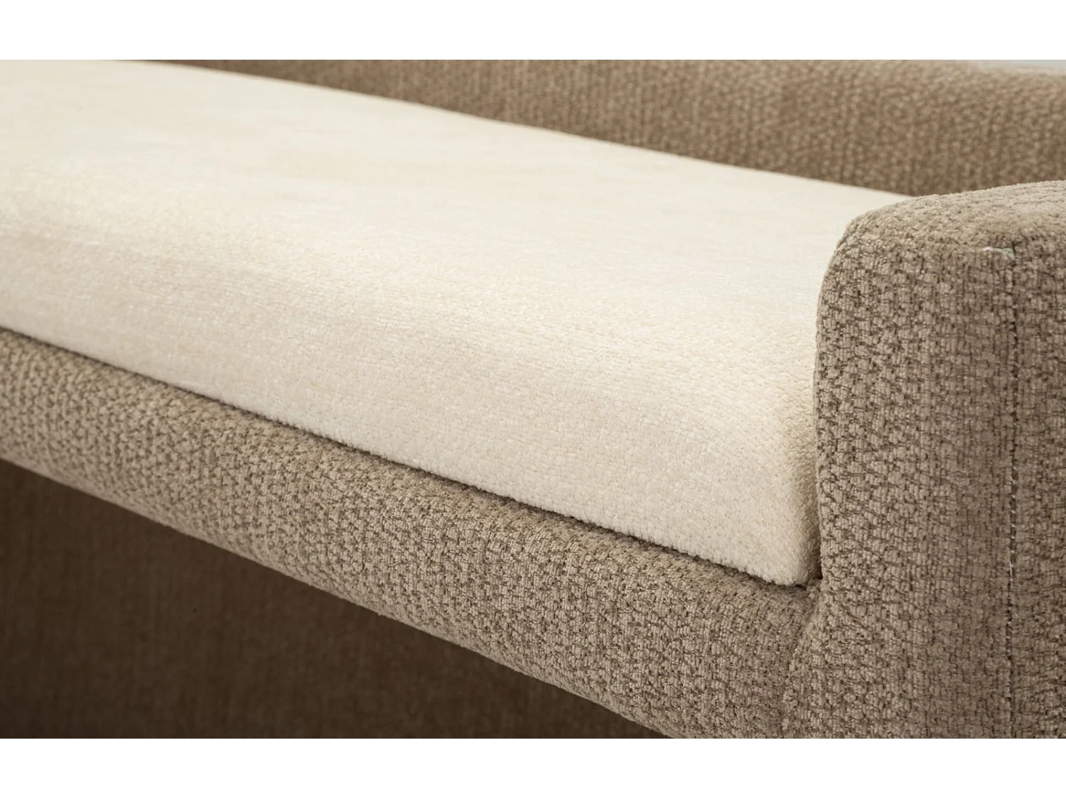 Banc Design Arrondi "Fjord" 124cm Marron & Beige