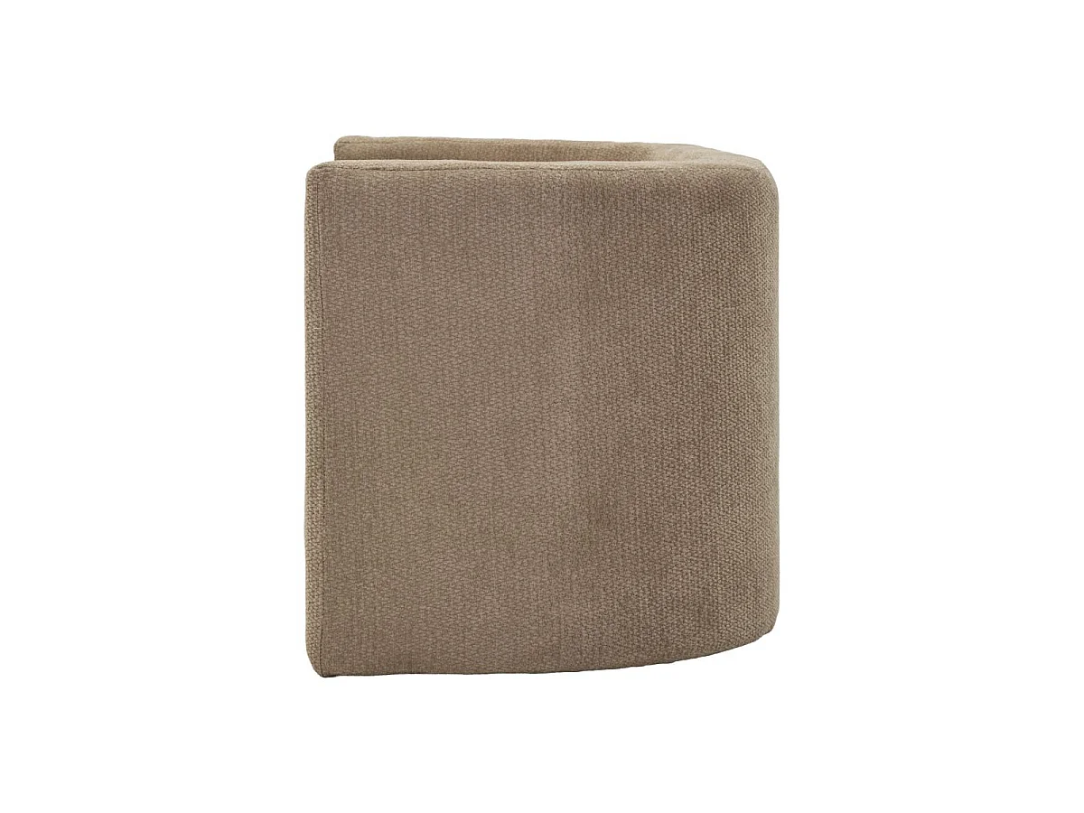 Banc Design Arrondi "Fjord" 124cm Marron & Beige