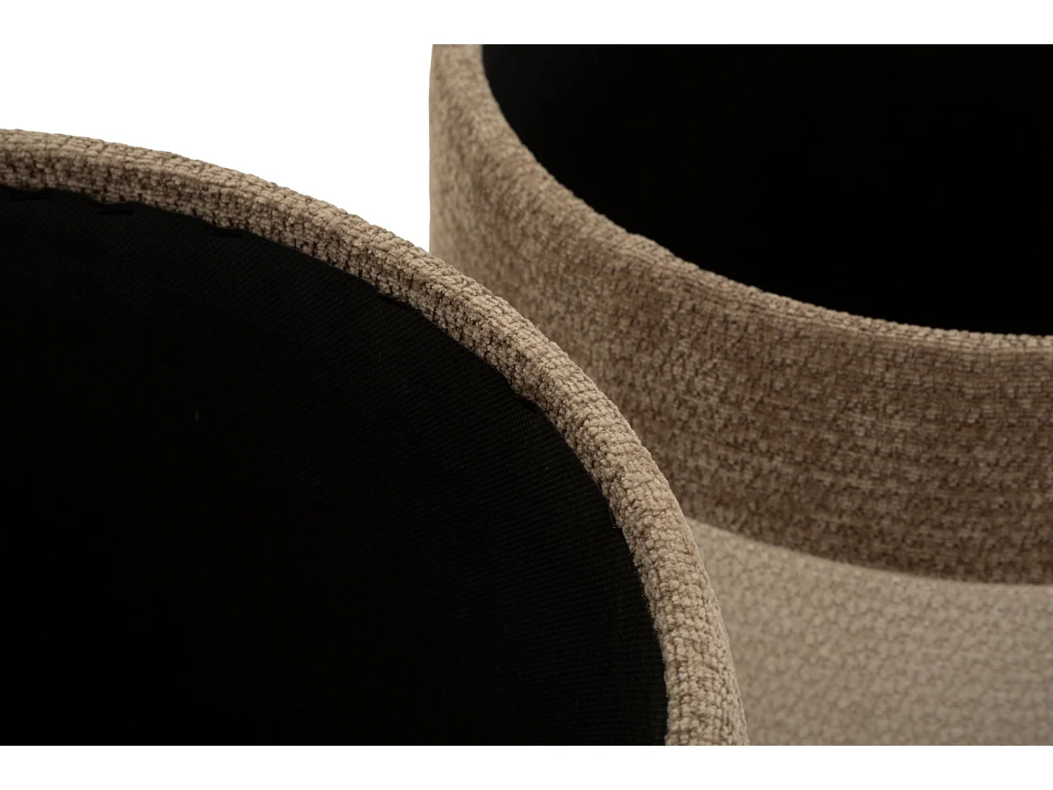 Set van 3 opbergpoefs in Scandinavische stijl, afmetingen ø 39x47-35x38-31x33 cm