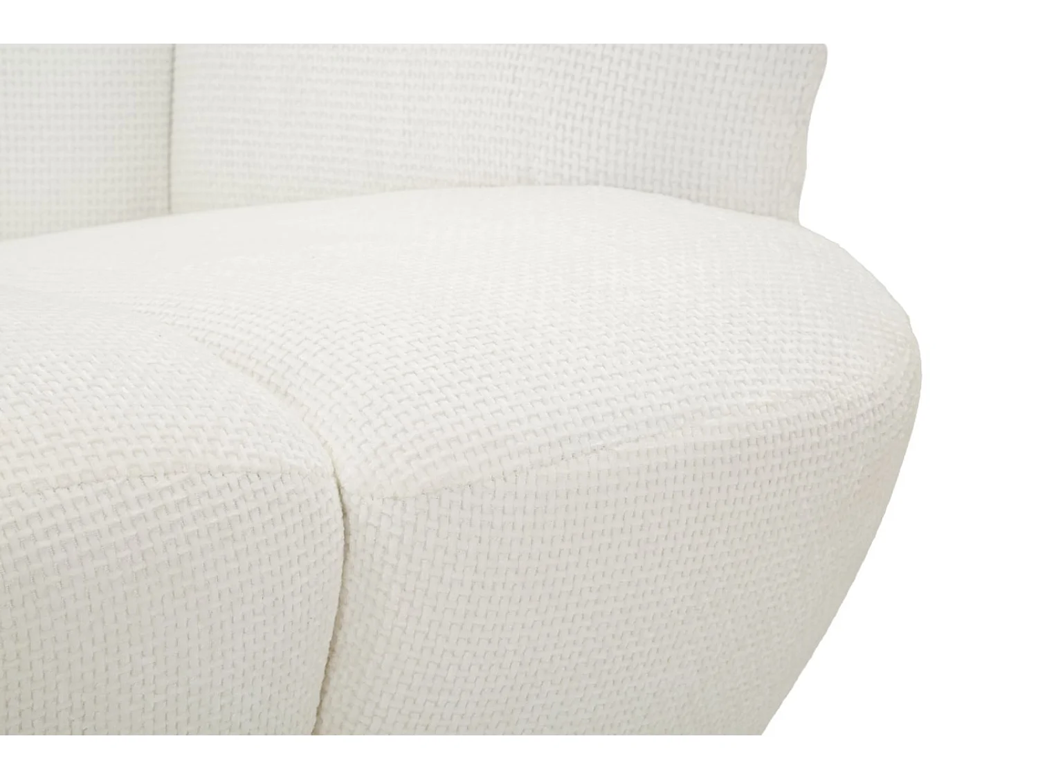 Witte draaibare fauteuil in retrostijl, 86x77x92 cm