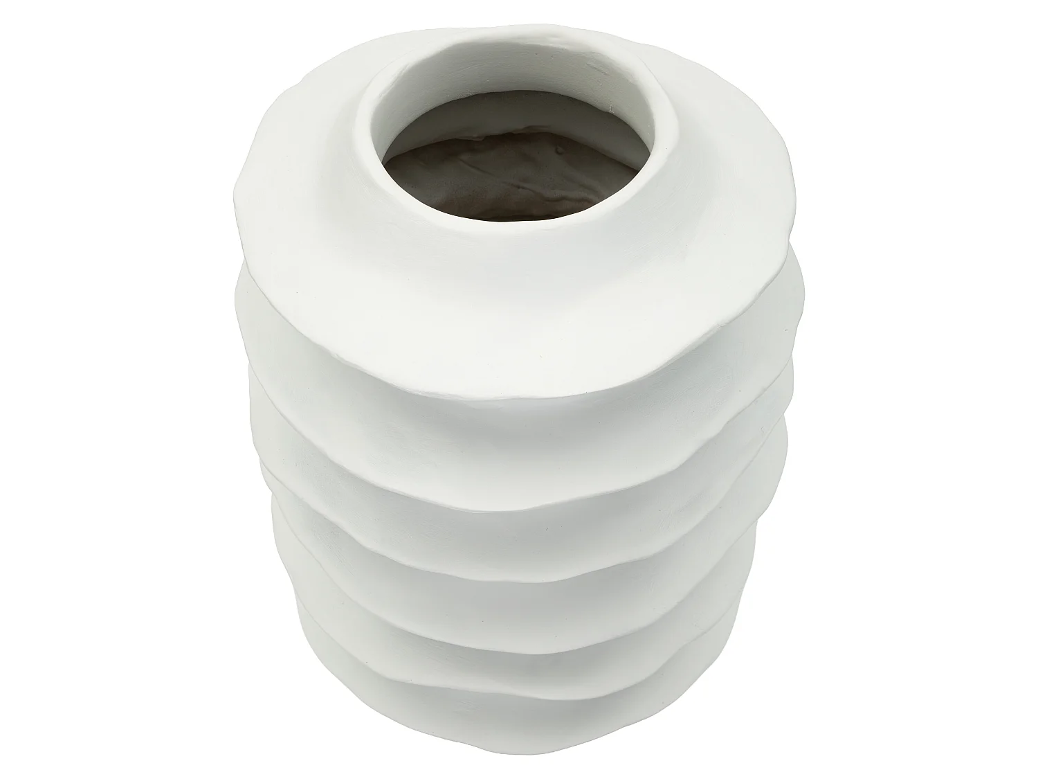 Vase moderne à motif de bande ondulée, ø 25,5 x 37 cm